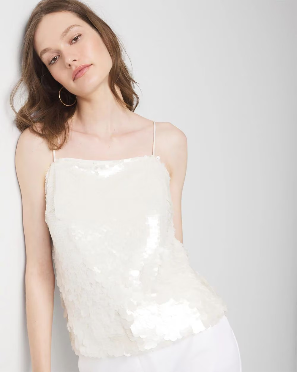 Sequin Mesh Camisole | White House Black Market | White House Black Market
