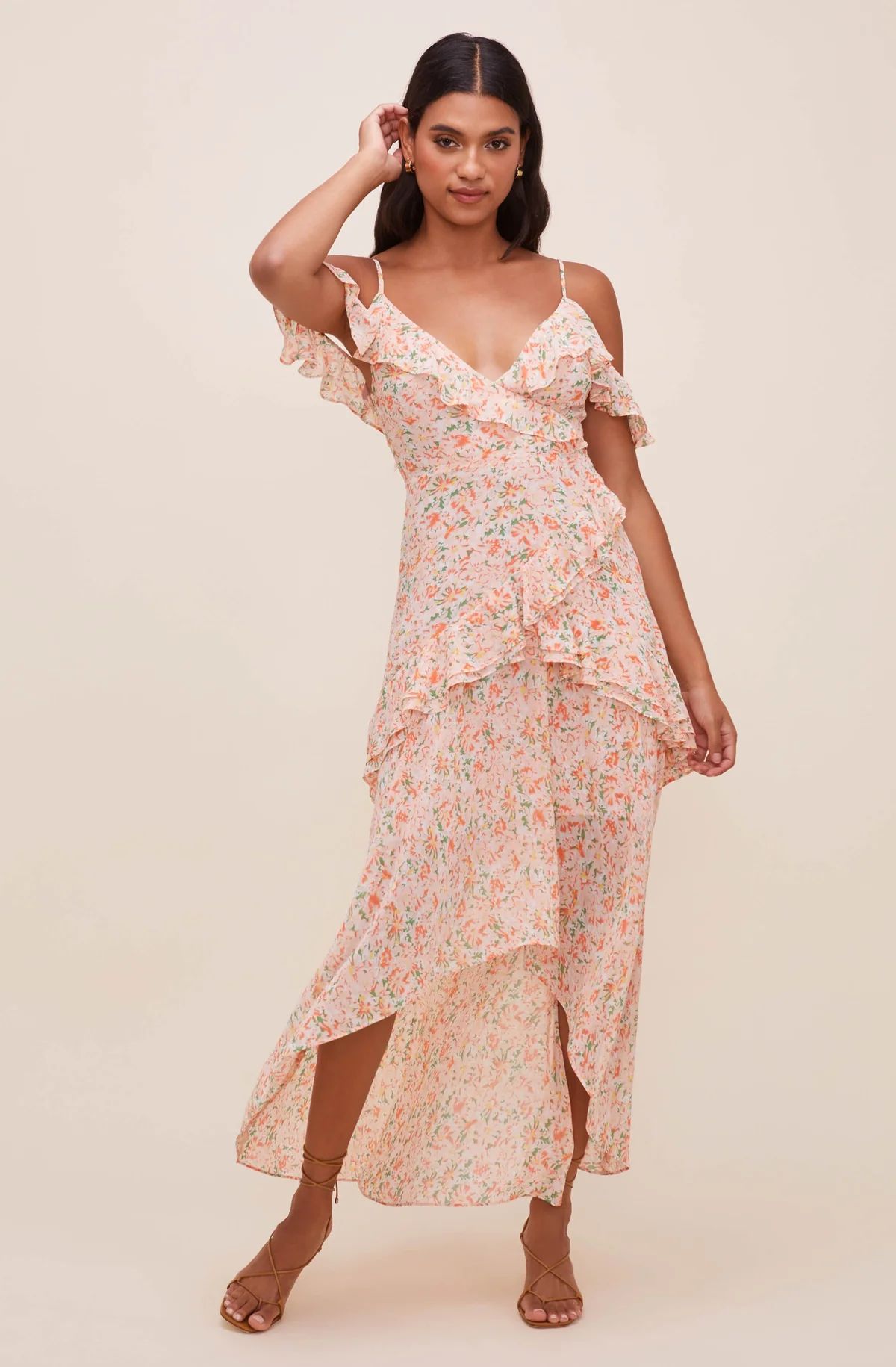 Pemberley Floral High Low Dress | ASTR The Label (US)