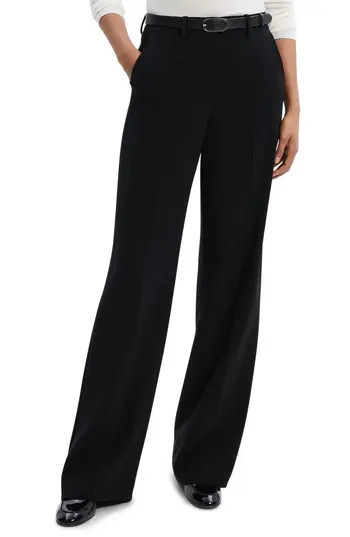 Theory Relax Wide Leg Pants in Black at Nordstrom Rack, Size 0 | Nordstrom Rack