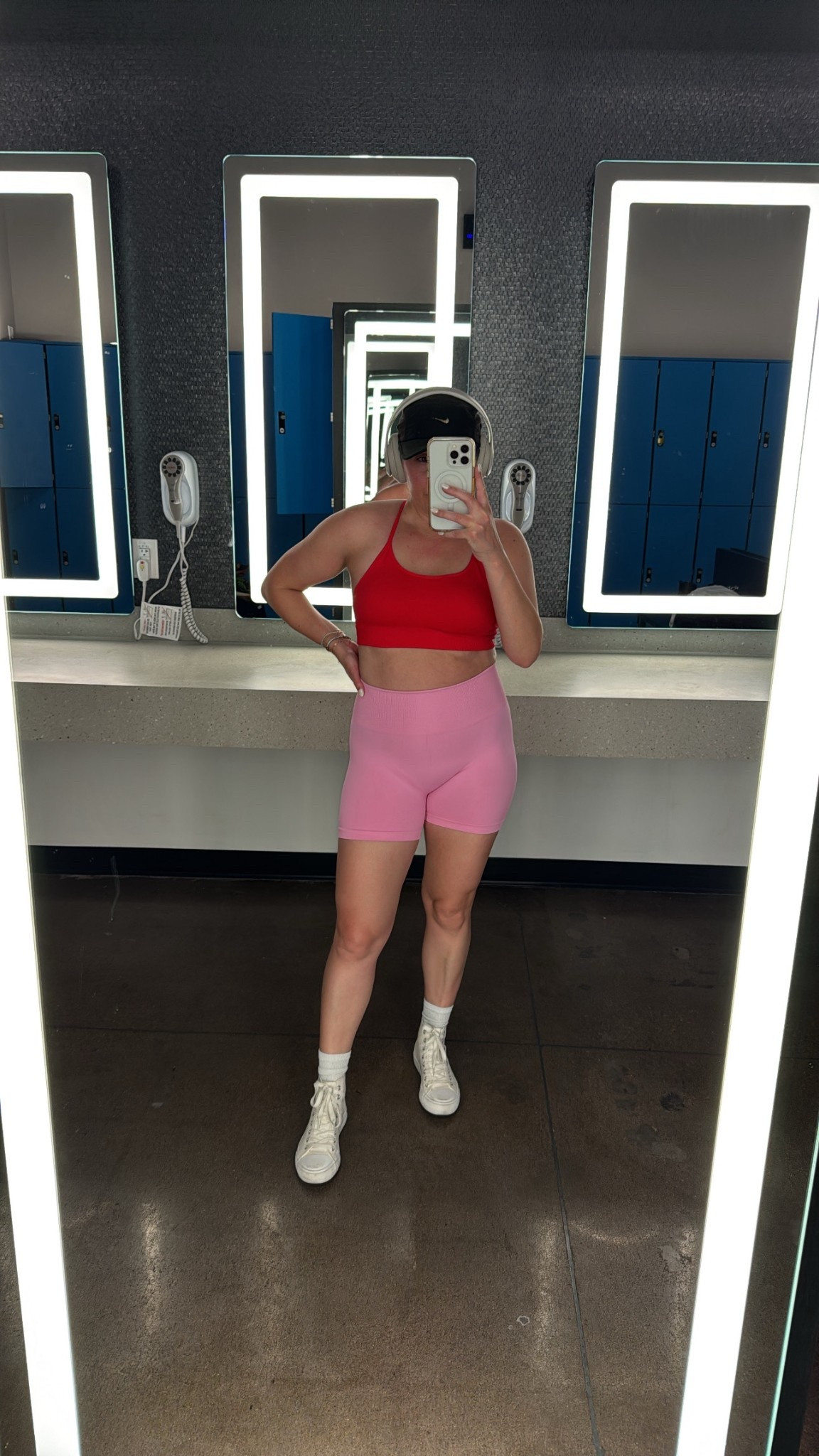 Two workout sets

4 ways 

Mix and match these two piece workout sets to create 4 different gym fits 

Two tone workout sets 

Pink workout set

Red workout set 

I am 5’2 and about 137lbs wearing the medium (4-6) which is really more of a Smedium hah so I would maybe size up one if you want to make sure the bottoms don’t roll down over your lovely curves (I would probably size up one myself)  

#LTKFindsUnder50 #LTKSaleAlert #LTKfitnessgoals