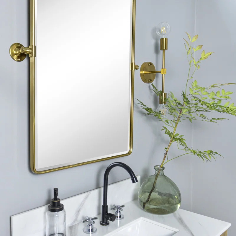 Woodvale Metal Framed Wall Mounted Bathroom / Vanity Mirror | Wayfair North America
