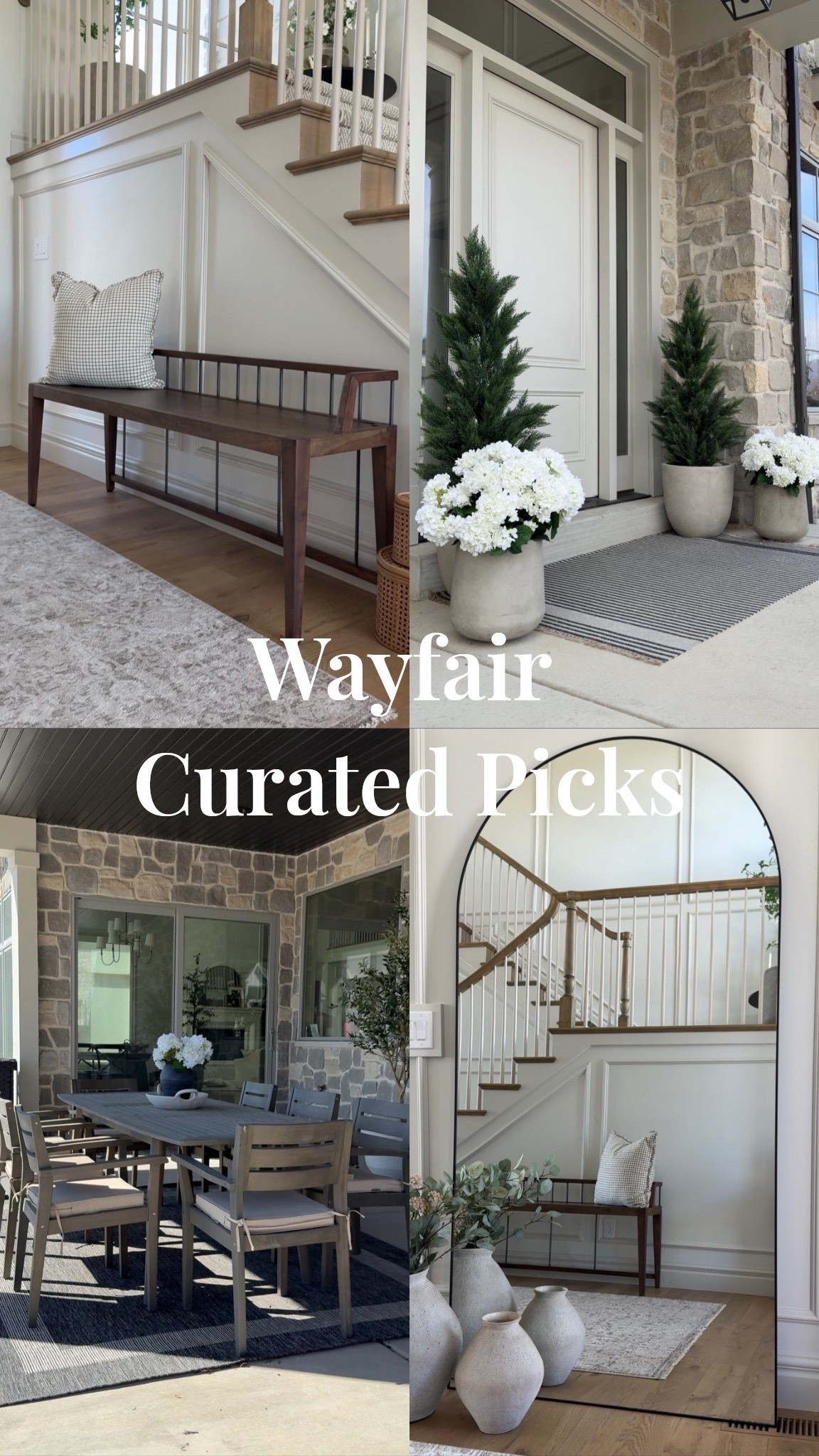 #AD Spring is fully here, and I’m enjoying these AMAZING @Wayfair pieces (**Many of which are on sale!!) both in my entryway and my outdoor spaces, including my front porch and patio.

That classic neutral rug and wood bench are fan favorites, the arched mirror and textural floor planters are a beautiful combo, the lightweight concrete planters have been best sellers for years, and the neutral wood patio dining set for 8 is so good!

You all know Wayfair is a go-to for me: an easy one-stop shop for furniture, decor, and all things home related. I love the convenience, the fast easy shipping, and they have an incredible range of products to choose from. So good!!!

Enjoy! 

Xoxo,
Andrea

#wayfairpartner #liketkit #wayfair

#LTKHome

#LTKSeasonal #LTKdayinmylife #LTKHome