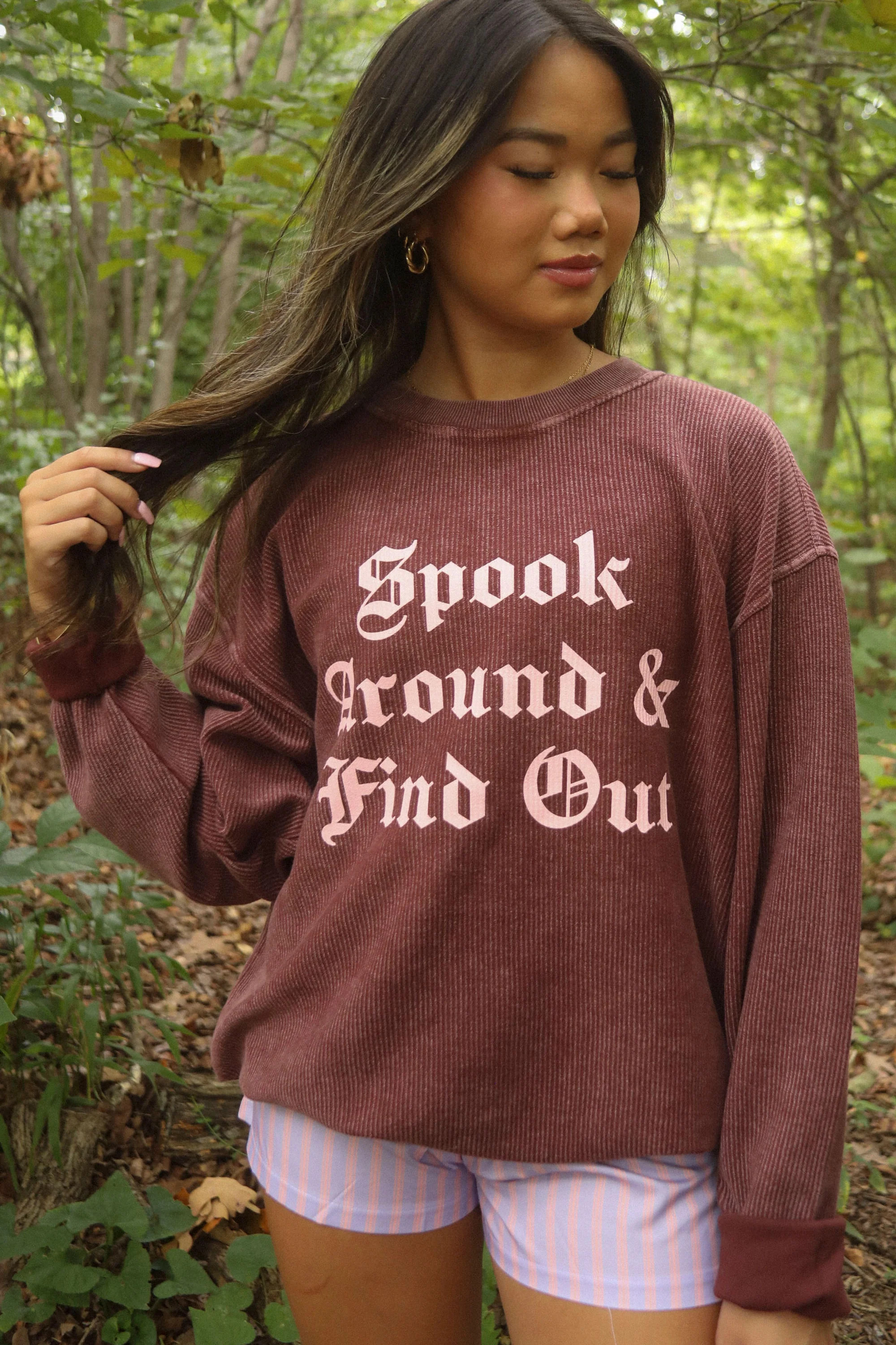 friday + saturday: spook around and find out corded sweatshirt | RIFFRAFF