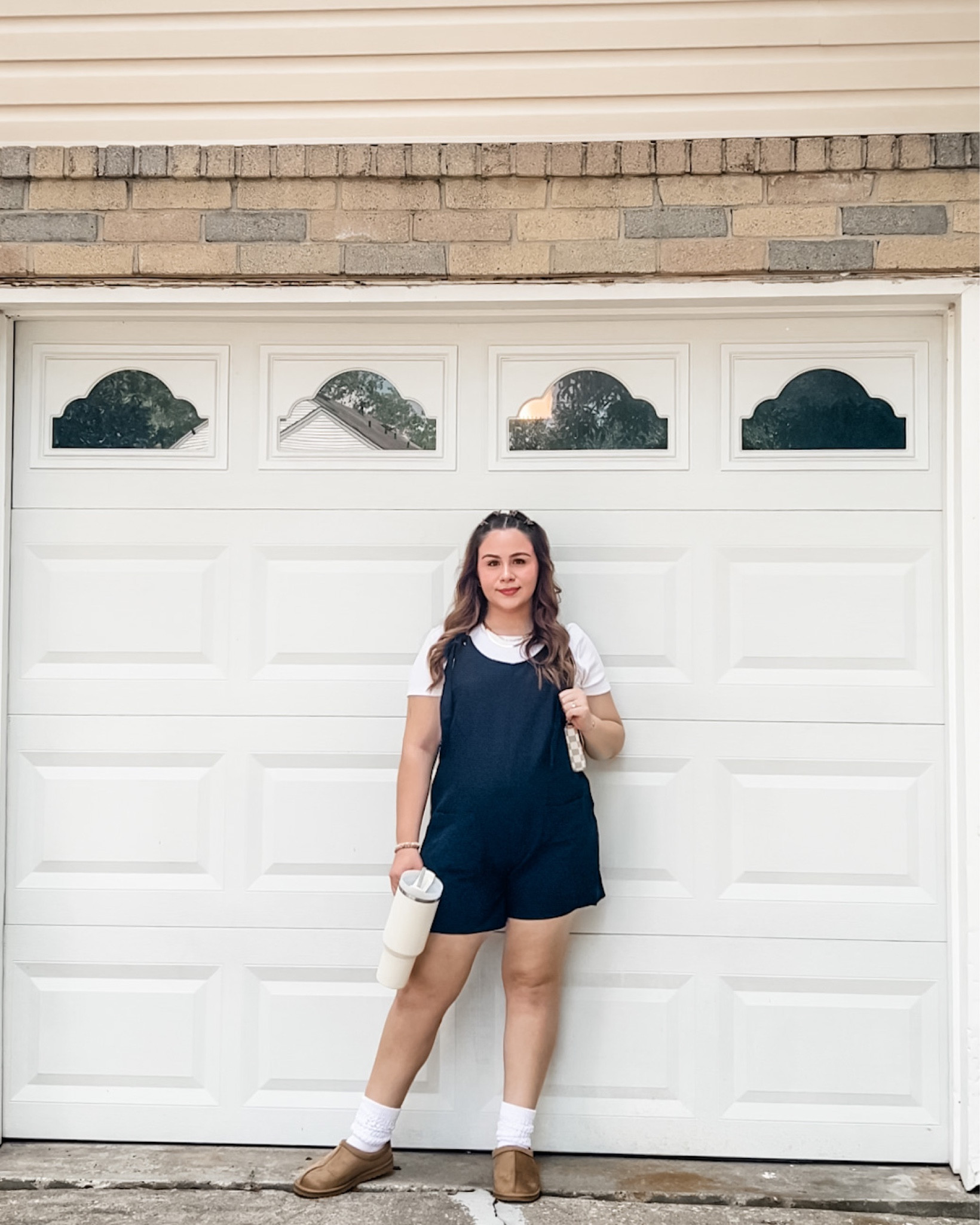 Early Fall Outfit! 
Everything is from Amazon except the slippers they are a Target dupe for the Tasman Ugg Slippers only available in store. 