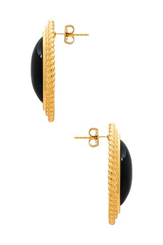 Noir Earrings in Gold & Black | Revolve Clothing (Global)