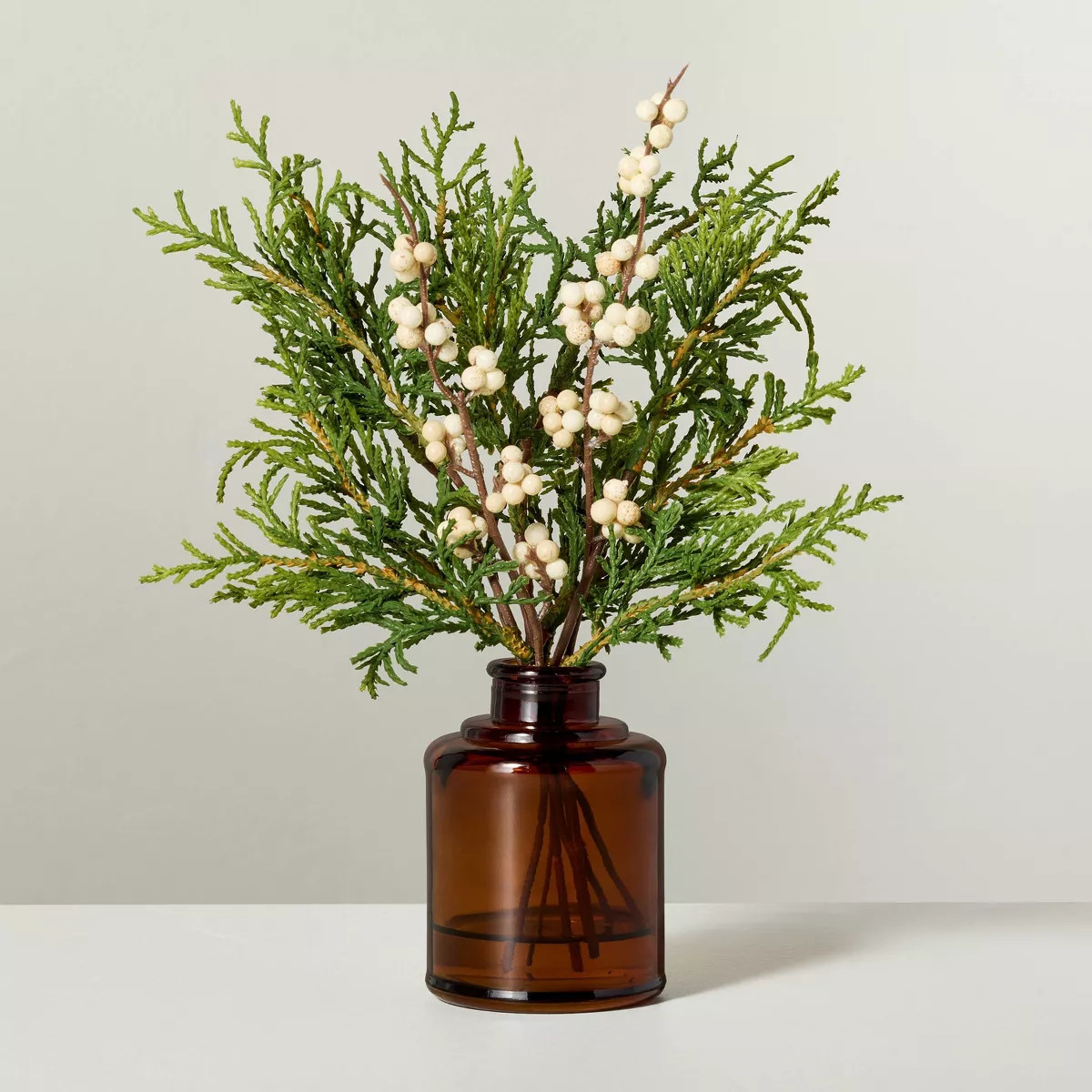 Faux Cedar and Snowberry Christmas Arrangement - Hearth & Hand™ with Magnolia | Target
