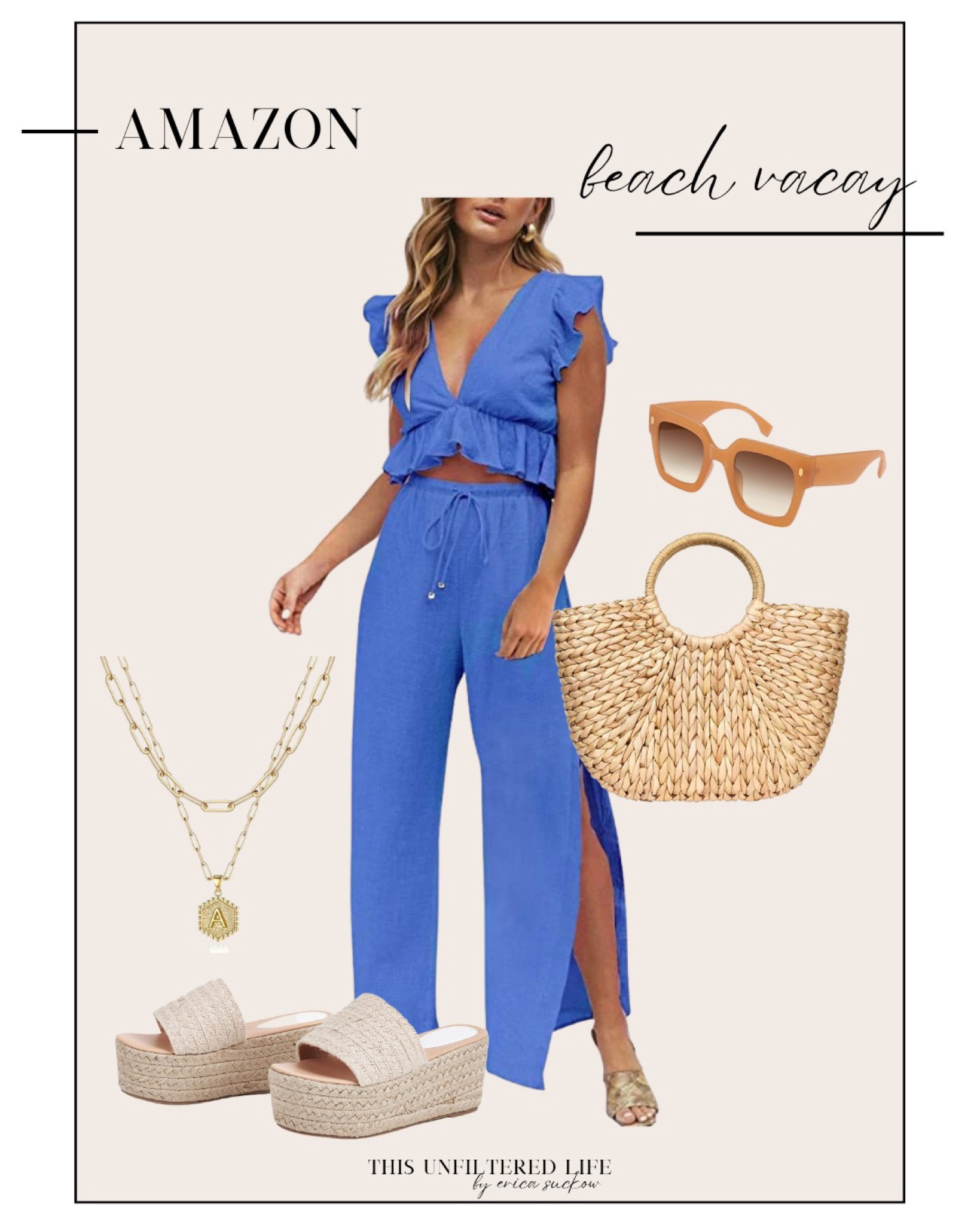 Amazon Beach Vacation Look - Beach Bag - Swimsuit Cover - Beach Dinner Look - Rattan Purse - Amazon Sunglasses #BeachVacation #VacationLook #AmazonLooks

#LTKcurves #LTKstyletip #LTKSeasonal