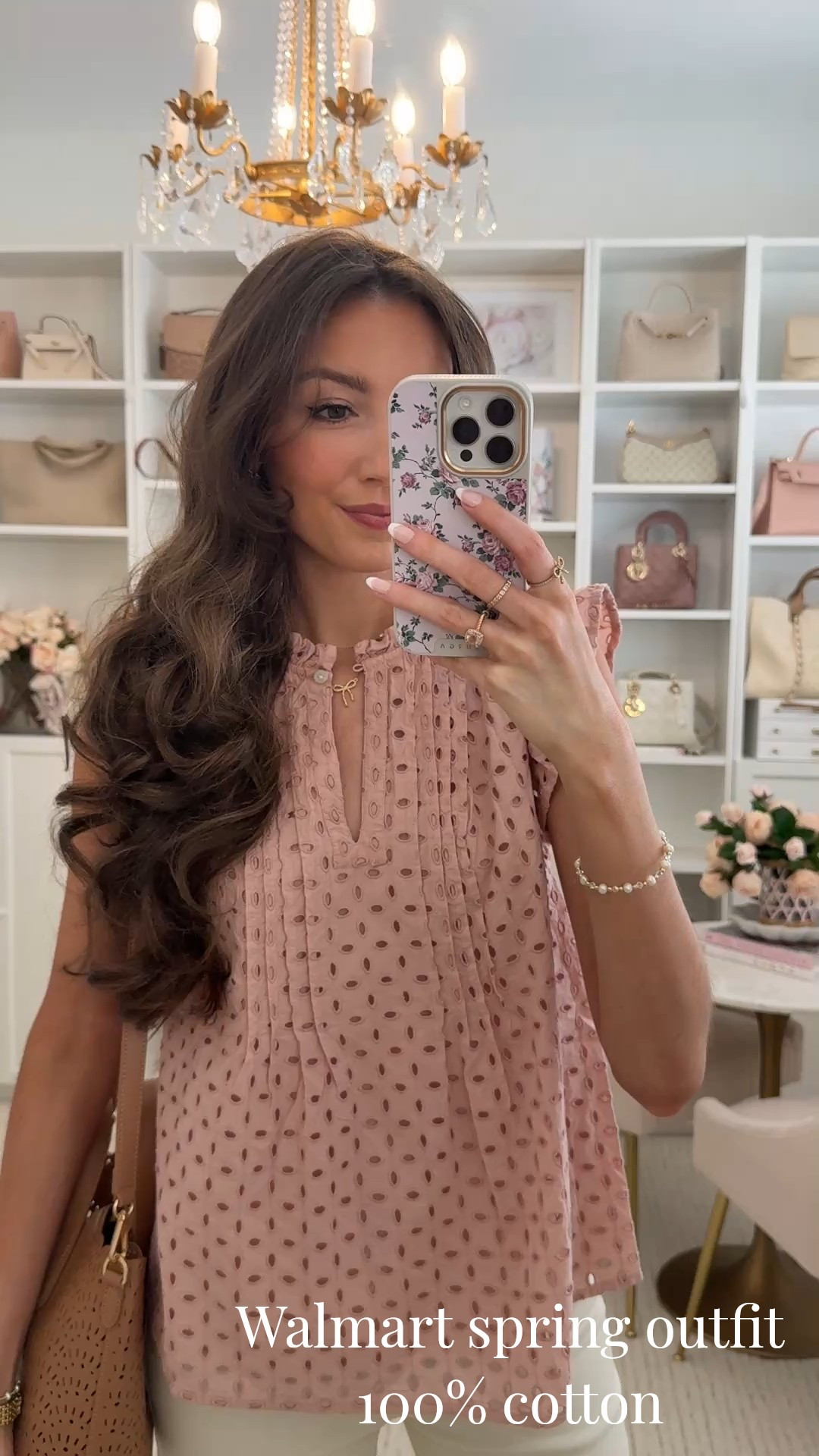 Walmart spring outfit 🌸 100% cotton top TTS

#LTKSeasonal #LTKootd #LTKSaleAlert