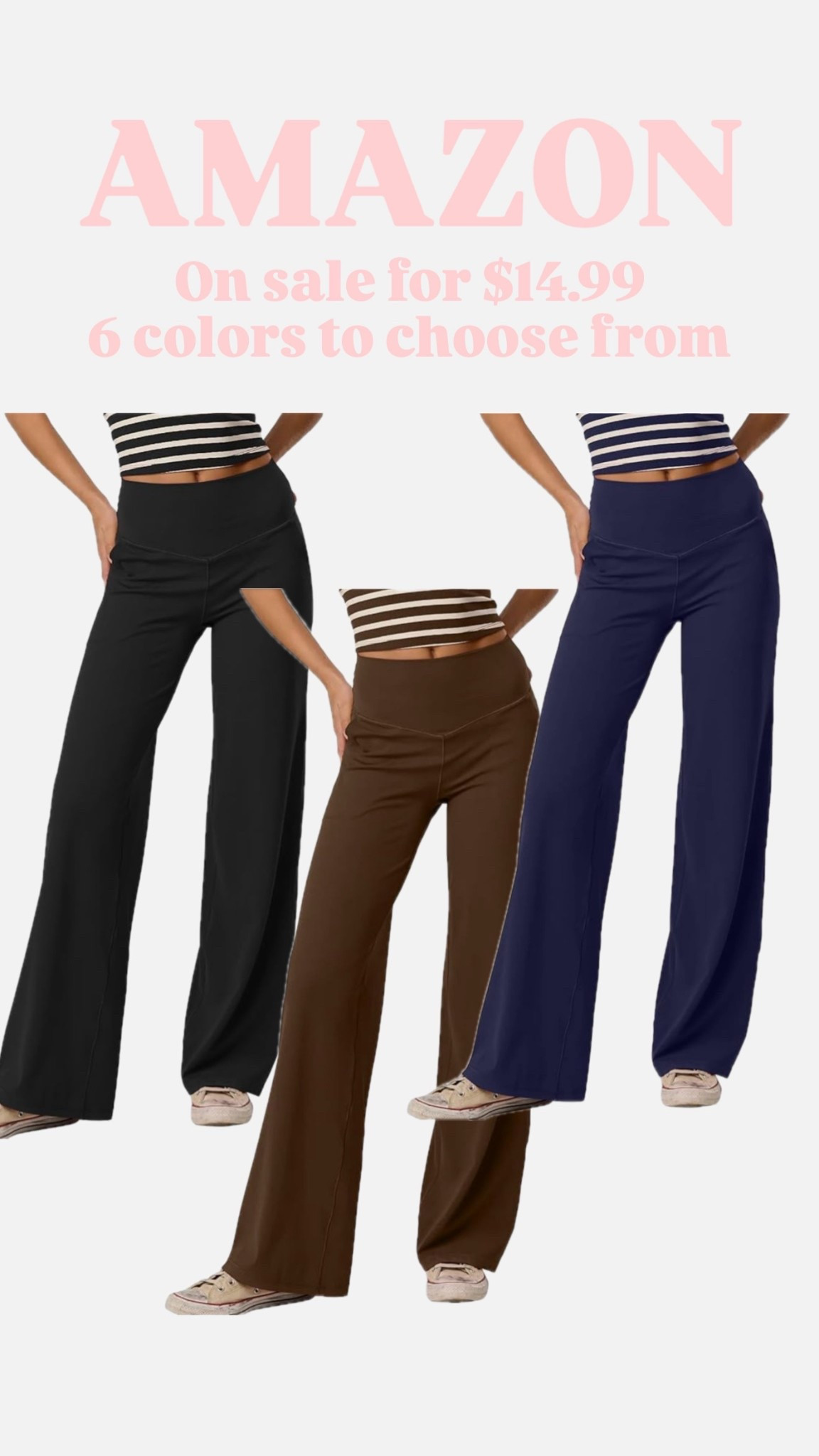 Wide leg yoga pants on sale for $14.99 // 6 colors to choose from 

#LTKActive #LTKSaleAlert