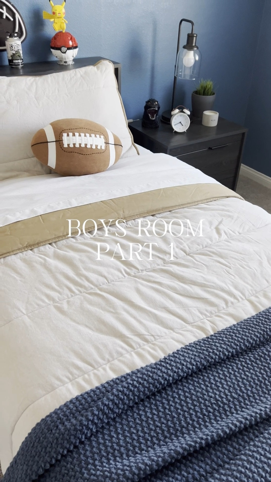 Part 1 of my sons bedroom makeover #boysroom #boysroomdecor 