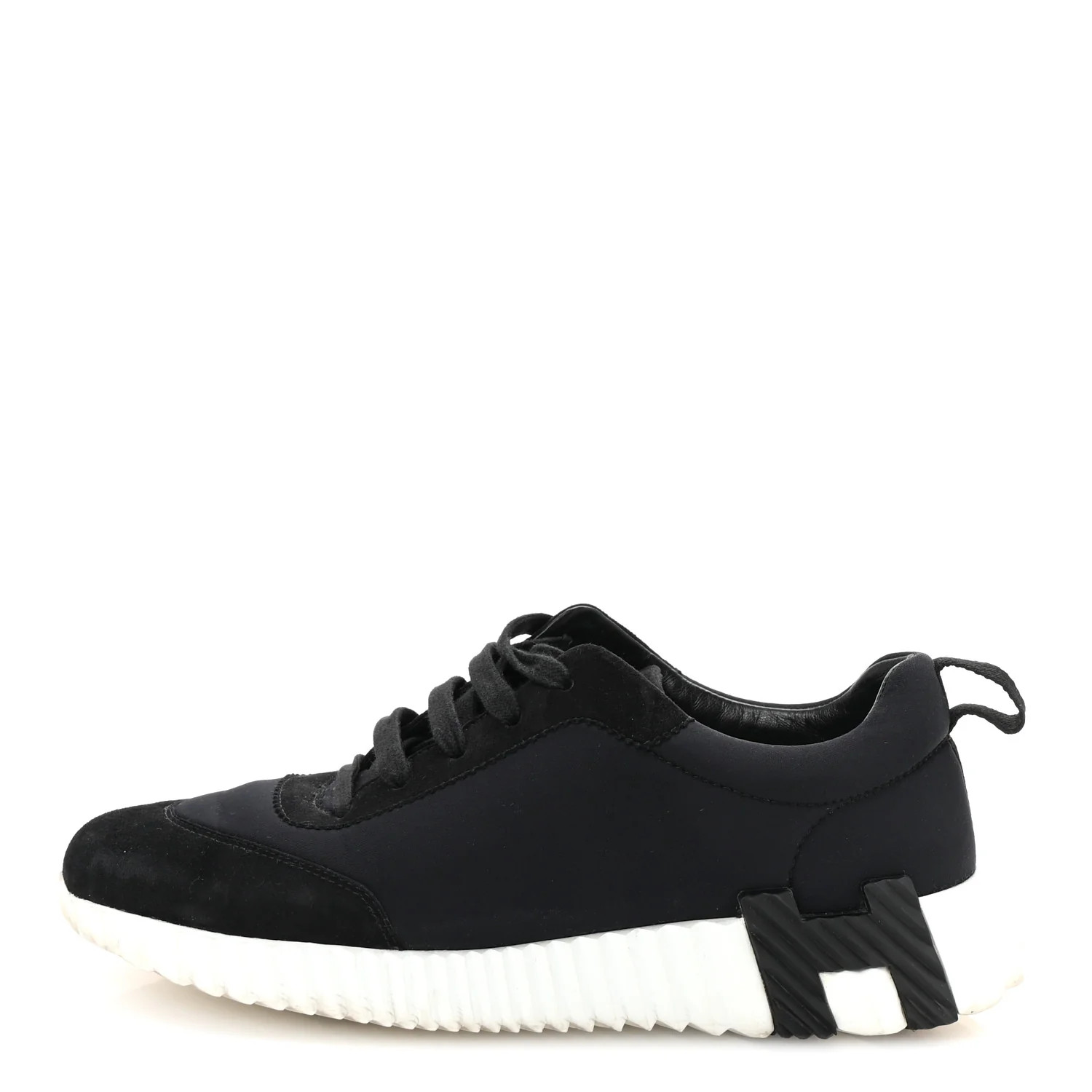 Hermes Chevre Velours Toile Bouncing Sneakers 38 Black 1744037 | FASHIONPHILE (US)