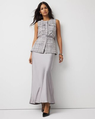 Tweed Vest + Satin Maxi Skirt40% Off. Price as Marked.40% Off. Price as Marked.Available in Petit... | White House Black Market