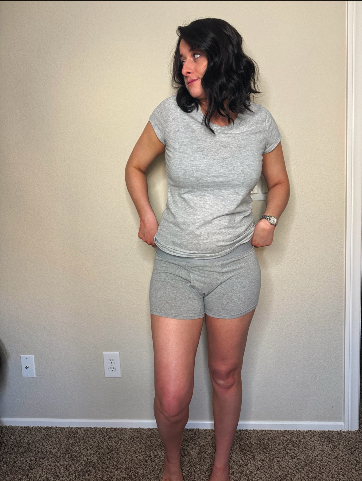 Post spray tan outfit 🌞💛 LADIES- boxers are your friend, they let the kitty 🐱 breathe 🙌🏼

#LTKStyleTip #LTKHome #LTKCyberWeek