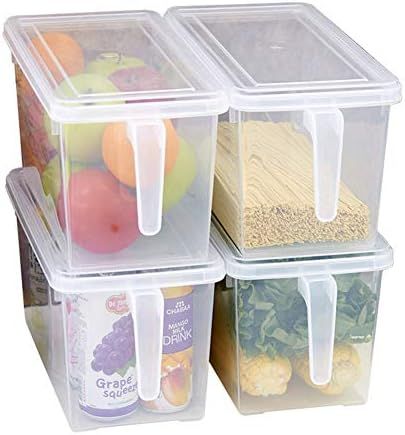 MineDecor Plastic Storage Containers Square Food Storage Organizer Stackable Refrigerator Organiz... | Amazon (US)