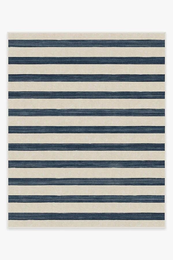 Sumi Sailor Stripe Navy Rug | Ruggable