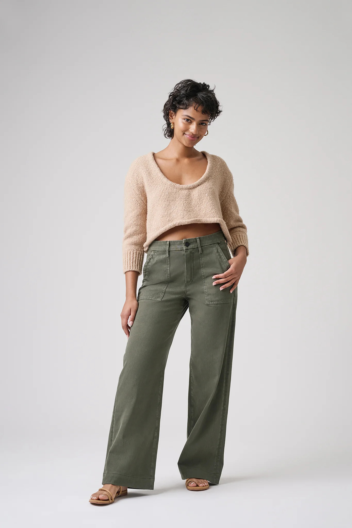 The Malibu Wide Baker | Moss | elims denim