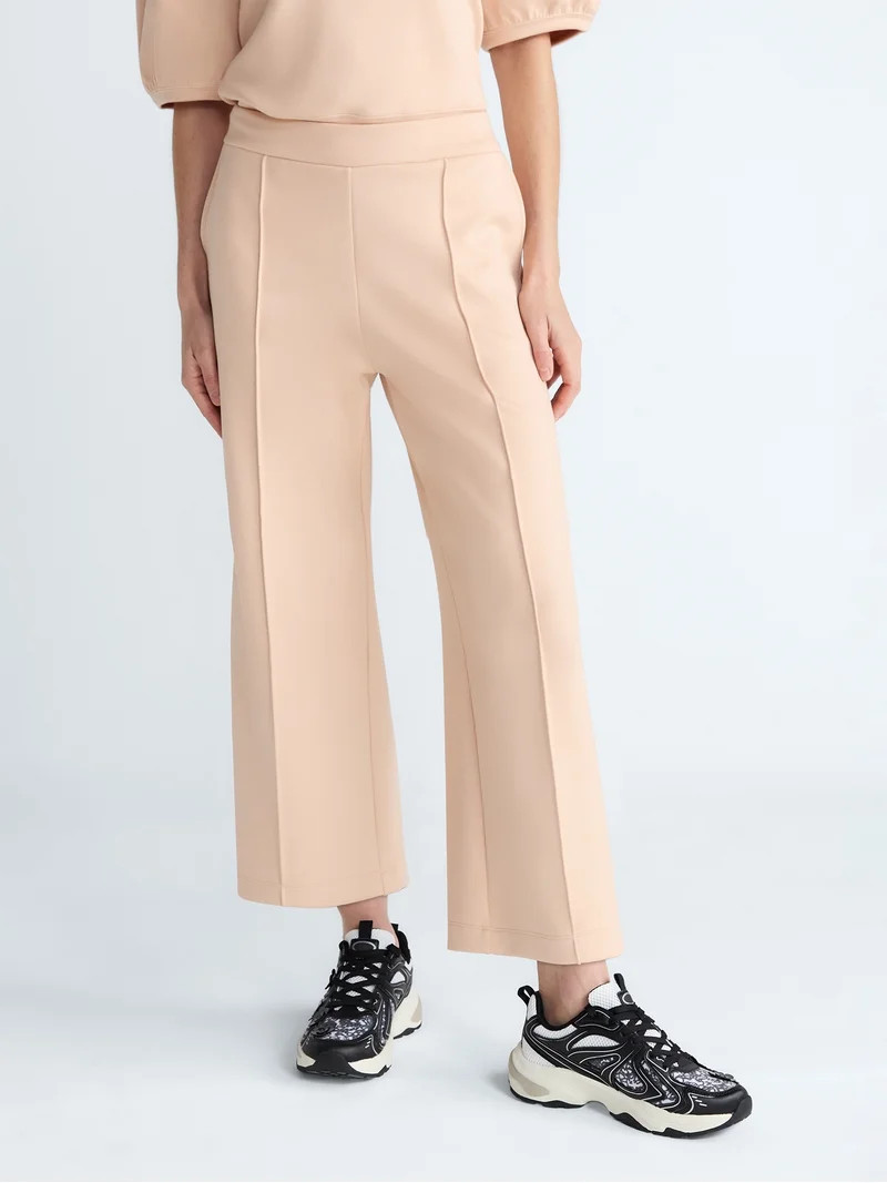 Scoop Women's and Women's Plus Scubaknit Cropped Seamed Pants, 24'' Inseam, Sizes XS-4X | Walmart (US)