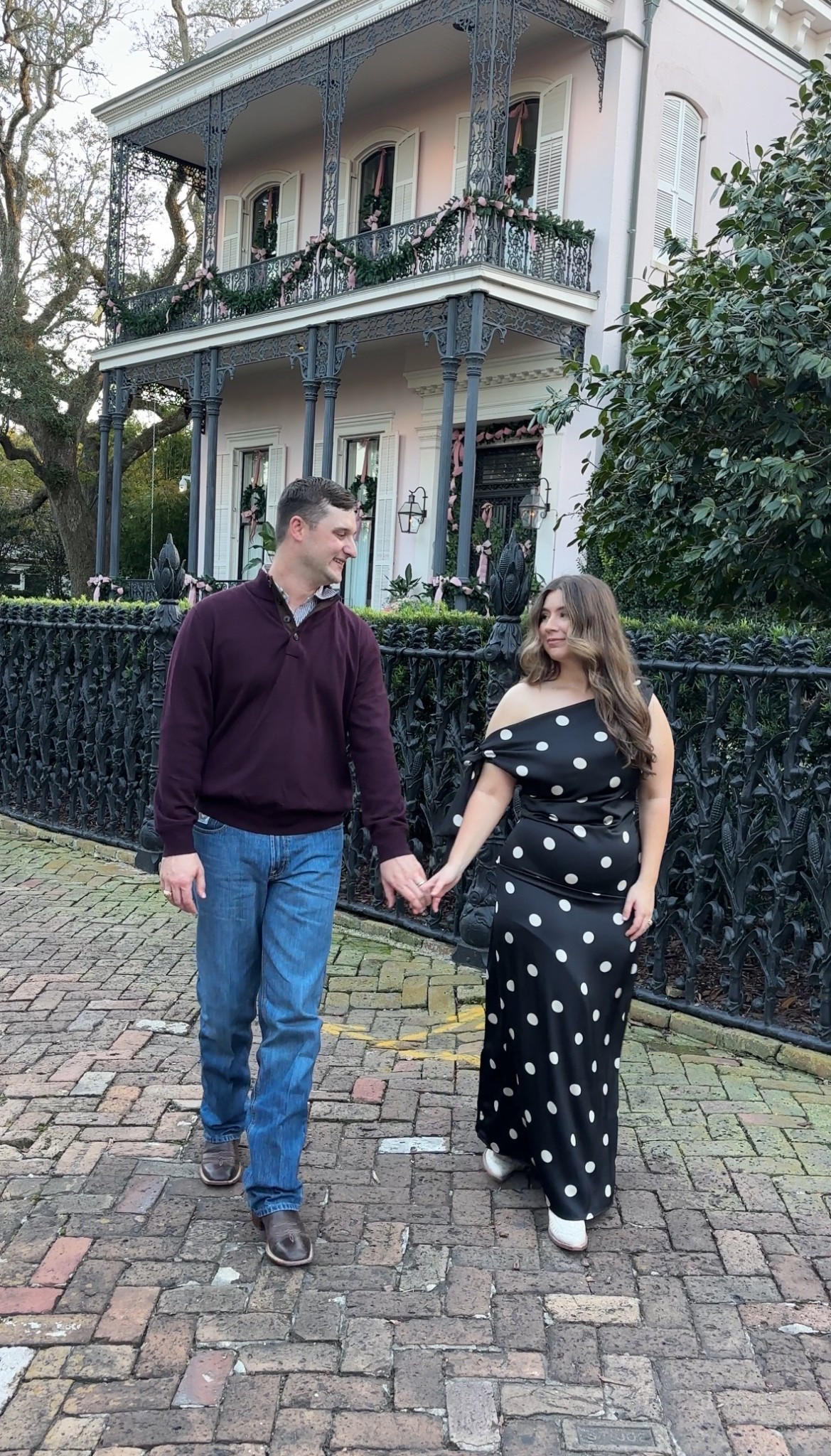 my outfit for couples photos in New Orleans 🖤

size large in dress— size up if you have a curvy shape! I’m normally a small/medium in most brands but needed room for my hips. all are exact! 

western style, western fashion, OOTD, polka dot, engagement photos

#LTKootd #LTKHoliday #LTKTravel
