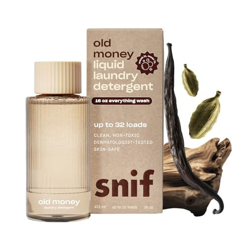 Snif Old Money Laundry Detergent, Rich and Cozy Scent, 32 Loads, Non-Irritating to Skin, Clean, Non-Toxic, Vegan, Cruelty Free, 16oz | Amazon (US)