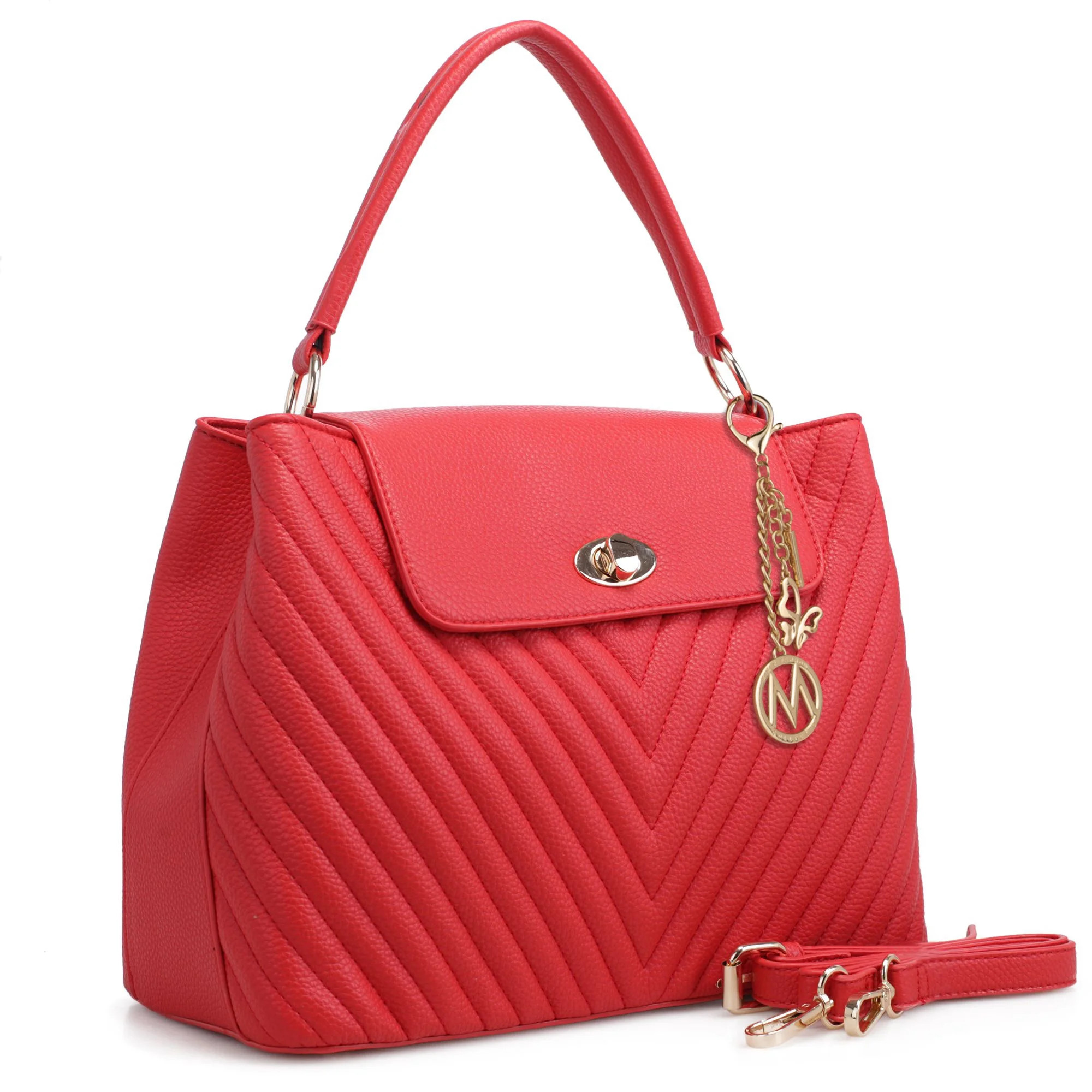 MKF Collection Yasmin Chevron Quilted Satchel Bag by Mia K. | Walmart (US)