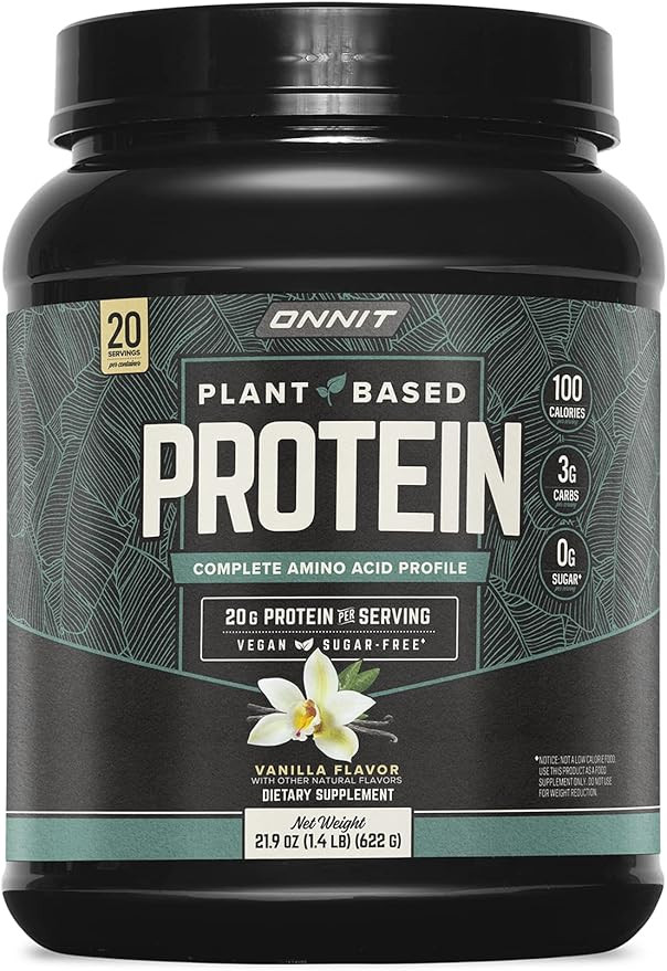 ONNIT Plant-Based Protein - Vanilla (20 Servings Tub) | Amazon (US)