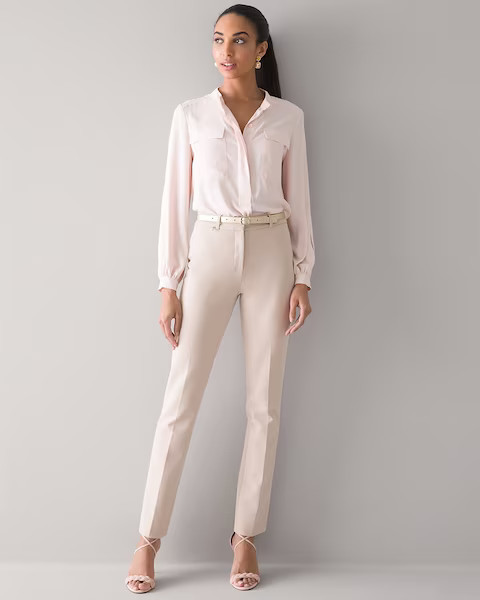 Petite WHBM® Elle Slim Trouser Comfort Stretch Pant | White House Black Market
