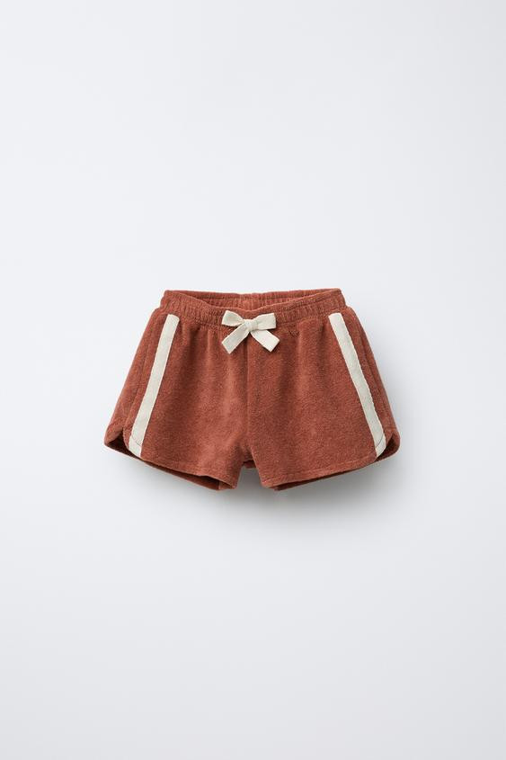 SIDE STRIPE TERRY SHORTS | Zara US