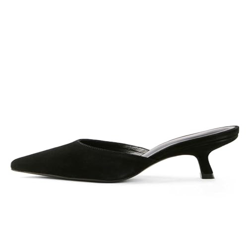 ZJGZF Mesh Kitten Heels Mules for Women Closed Pointed Toe Slip on Backless Stiletto Slingback Lo... | Amazon (US)