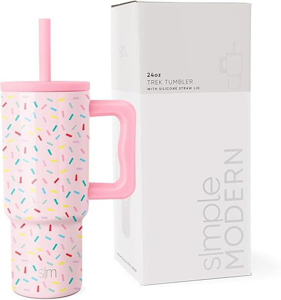 Simple Modern Kids 24 oz Tumbler with Handle and Silicone Straw Lid | Spill Proof and Leak Resist... | Amazon (US)