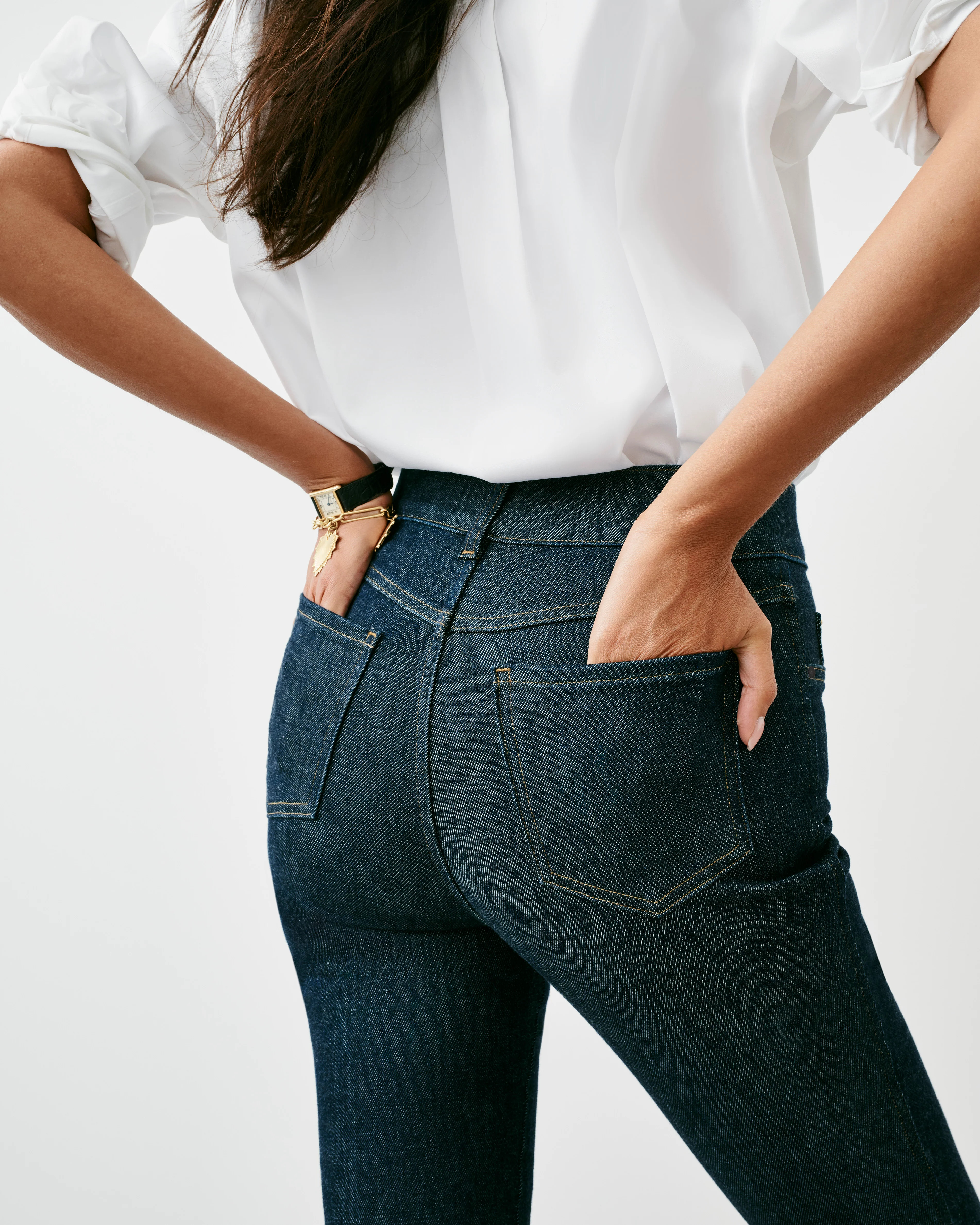 SPANXshape™ EveryWear Flare Jeans, Raw Indigo | Spanx