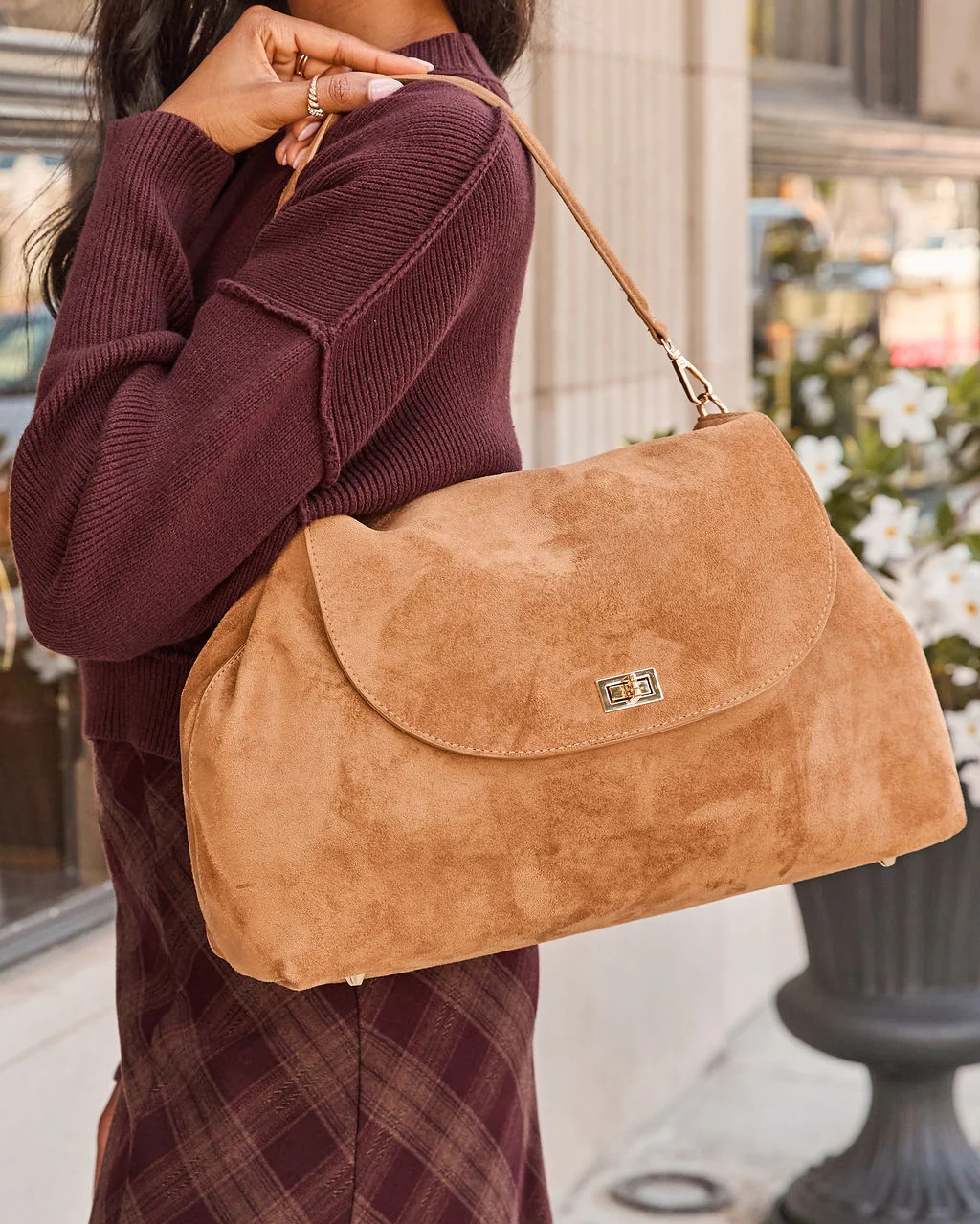 Janice Faux Suede Shoulder Bag | VICI
