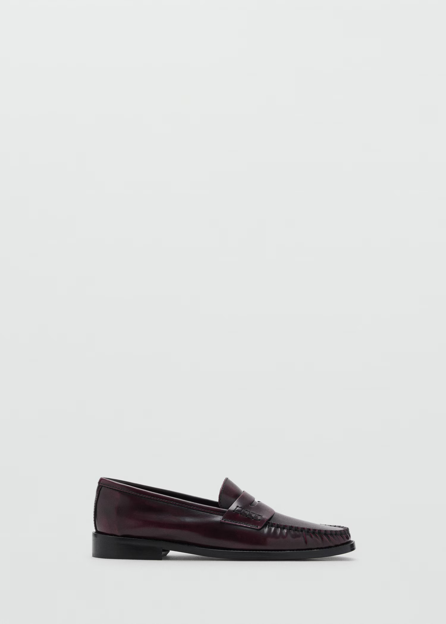 Gathered leather moccasin - Women | MANGO USA | Mango (US/MX/AU)