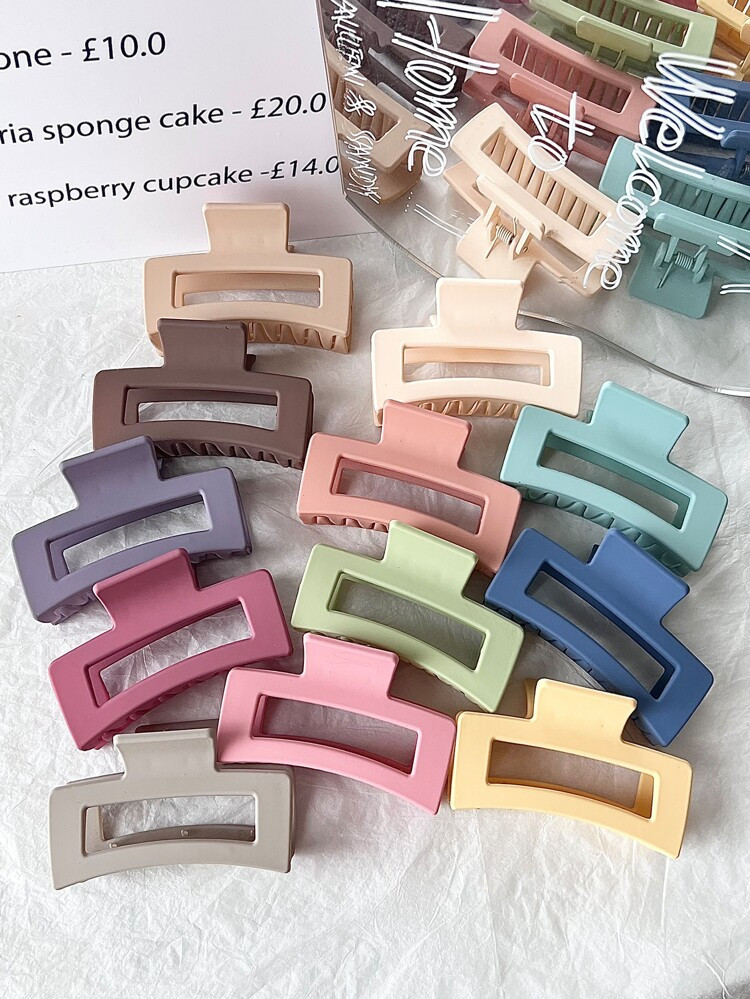 12pcs Square Design Hair Claw | SHEIN