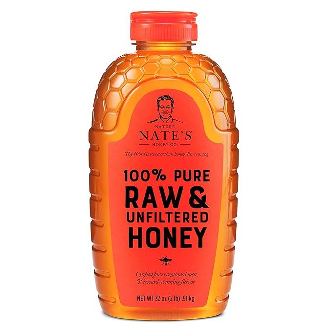 Nature Nate’s 100% Pure, Raw & Unfiltered Honey; 32oz. Squeeze Bottle; Award-Winning Taste | Amazon (US)
