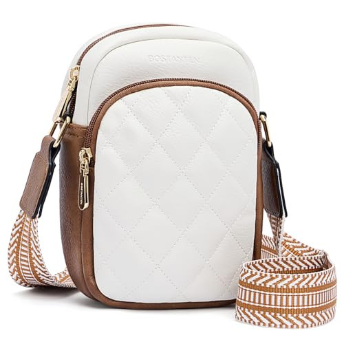 BOSTANTEN Small Crossbody Bags for Women Designer Zip Cell Phone Purse Shoulder Handbags Wallet with Card Slots | Amazon (US)