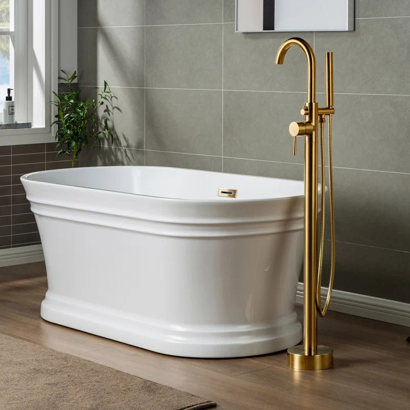 Bathroom Freestanding Tub Filler with Diverter | Wayfair North America