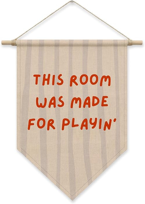 SHIEL-EVEN Playroom Decor Wall, This Room Was Made For Playin Poster Banner for Kids Boys Girls, ... | Amazon (US)