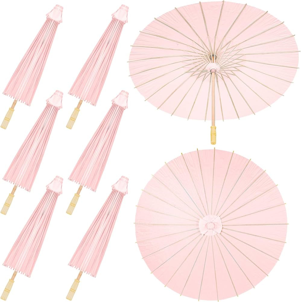 Sadnyy 33 Inches Paper Umbrellas Paper Decorative Chinese Japanese Parasol Umbrella DIY Oiled Pap... | Amazon (US)