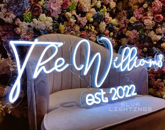 Wedding Neon Sign Custom/ Wedding Neon Sign Battery Operated /Wedding Neon Sign EST/ Wedding Neon... | Etsy (US)