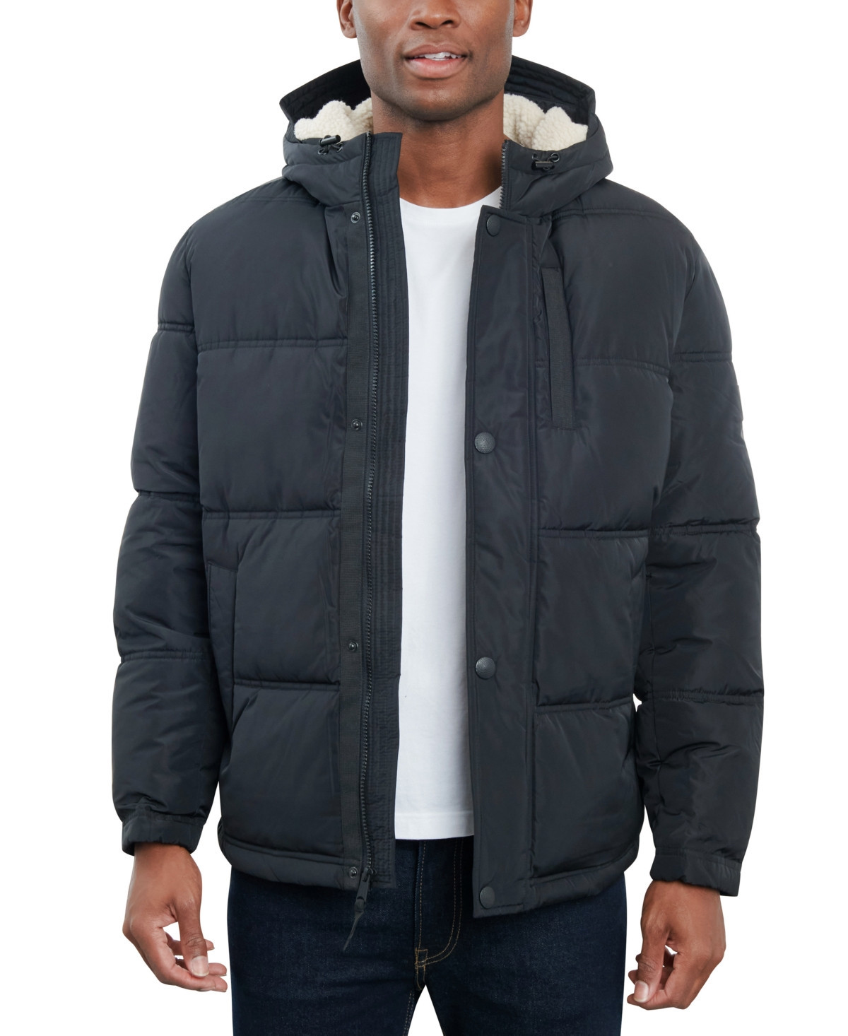 Lucky Brand Men's Fleece-Lined Hooded Parka - Black | Macy's