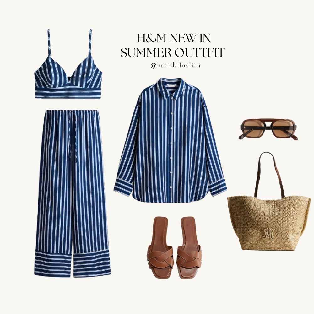 H&M - New in spring outfits 💙🌷

Summer outfit beach co-ord shirt trousers beach bag sunglasses sandals 

#LTKeurope #LTKuk #LTKsummer