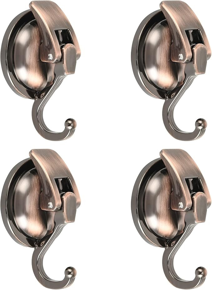 Wreath Cup Hook,Bronze -Plated Plished Super Suction for Shower,Glass Window,Kitchen&Bathroom&Res... | Amazon (US)