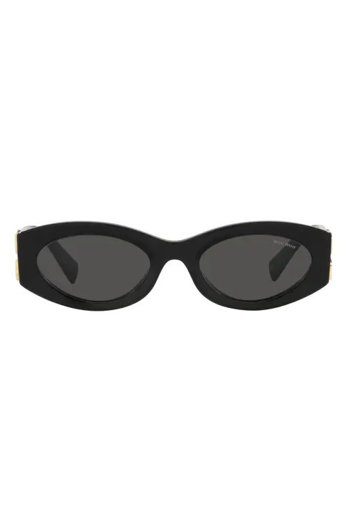 Miu Miu 54mm Rectangular Sunglasses in Black at Nordstrom | Nordstrom