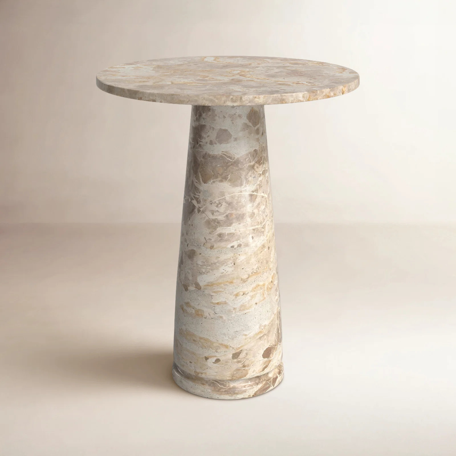 Daktari Tall Round Marble Accent Table | Wayfair North America