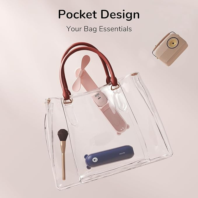 JISULIFE Handheld Mini Fan, 3 IN 1 USB Rechargeable Portable Fan [12-19 Working Hours] with Power... | Amazon (US)