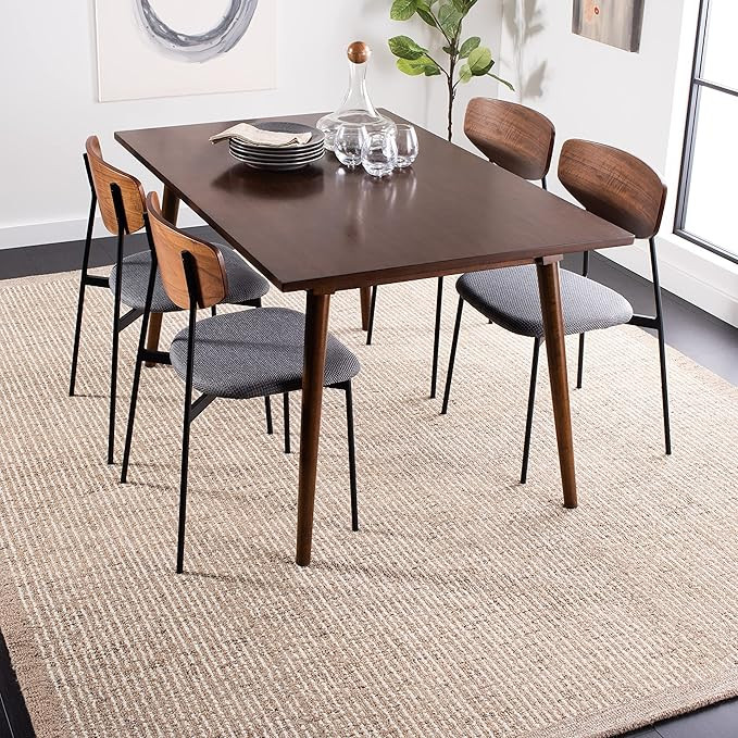 SAFAVIEH Metro Collection Area Rug - 6' Square, Ivory & Light Brown, Handmade Wool, Ideal for Hig... | Amazon (US)