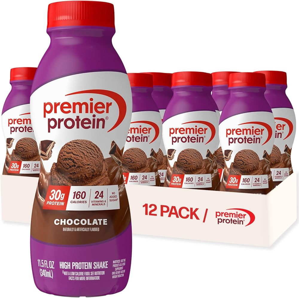 Premier Protein Shake, Chocolate, 30g Protein, No Added Sugar, 24 Vitamins & Minerals to Support ... | Amazon (US)