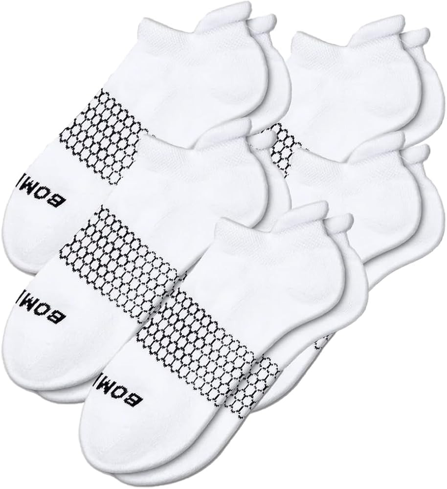 kobra tech BAMBOS DESIGNS Men's Solid Ankle Large Socks, 5 Pairs White Ankle Large Socks | Amazon (US)