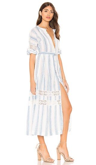 LoveShackFancy Eden Dress in Blue & White | Revolve Clothing (Global)