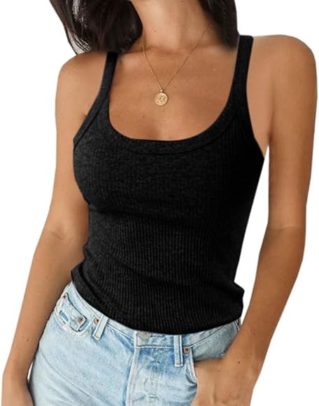 Imily Bela Tops für Damen Tank Top Sexy Oberteile Basic Schönes Schnitt Spaghetti Top Slim Fit | Amazon (DE)
